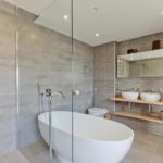 Tiling and Freestanding Bath